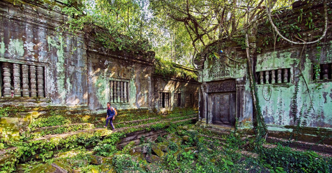 The mystery of an ancient temple sits deep in the forest in Cambodia