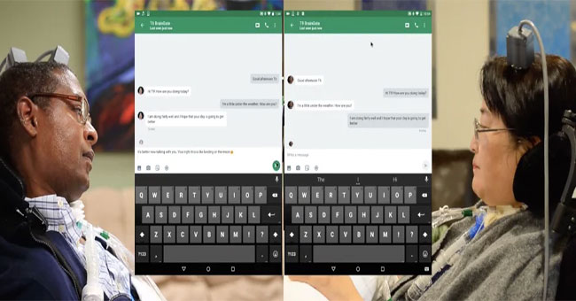 The new device helps people write texts by thought