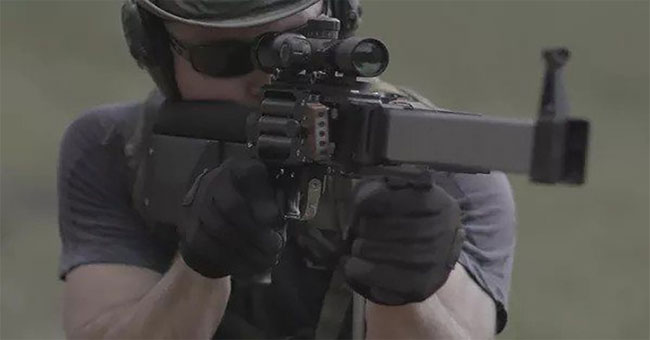 The new generation American rifle can have 4 gun barrels fired at the same time