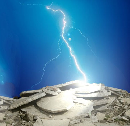 The new solution uses sparks to recycle concrete
