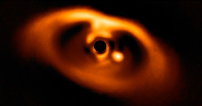 The newly created planet was photographed for the first time