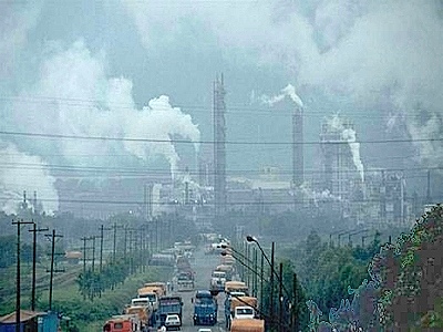 The North is twice as polluted