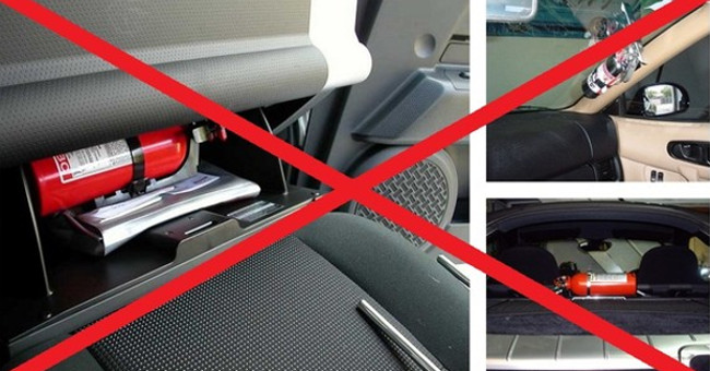 The objects in the car are prone to explode when it is sunny and how to handle it