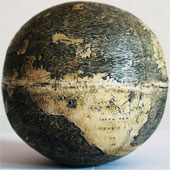 The oldest globe to paint the New World?