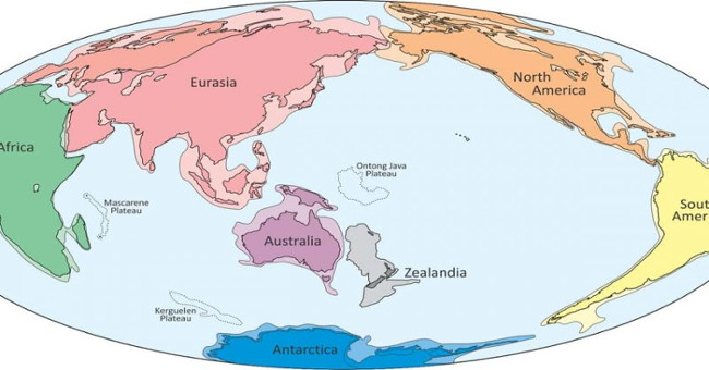 The Pacific subcontinent connects Australia and Antarctica