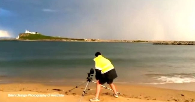 The photographer suddenly became