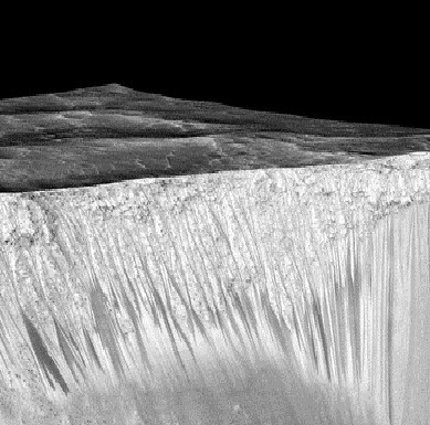 The photos prove there is water flowing on Mars