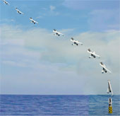 The plane was launched from a submarine
