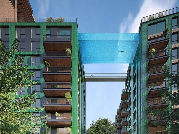 The pool in the sky is super unique