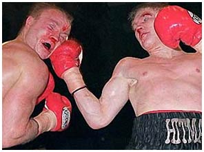 The power of boxing punch weighs ... 400 kg