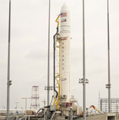 The private spacecraft Cygnus is about to leave the launch pad