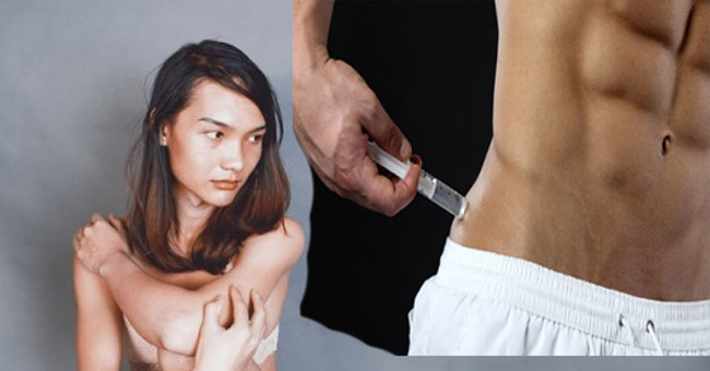 The process of changing the body when injecting transgender hormones