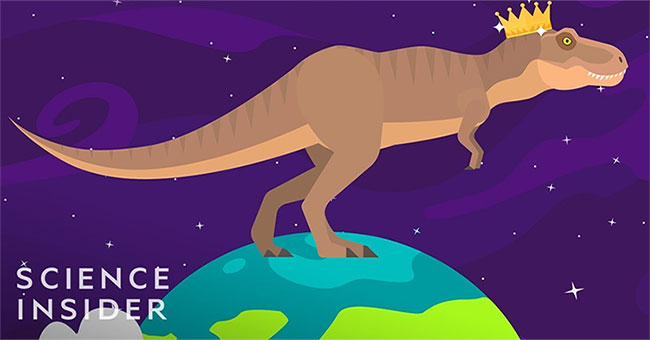 The process of world domination and the destruction of dinosaurs