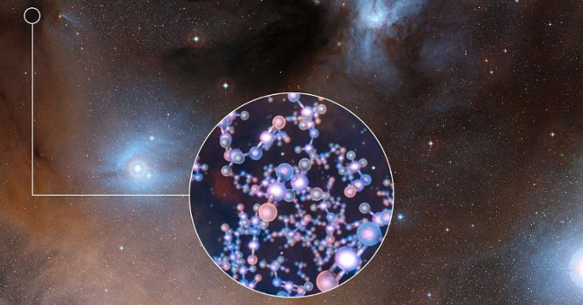 The raw material of life is 400 light years from Earth