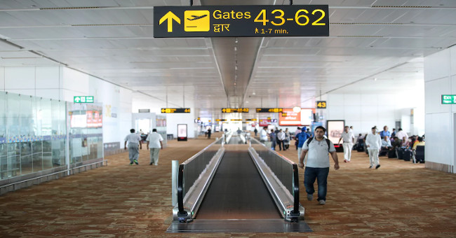 The reason the airports often cover the thick carpet in the lobby