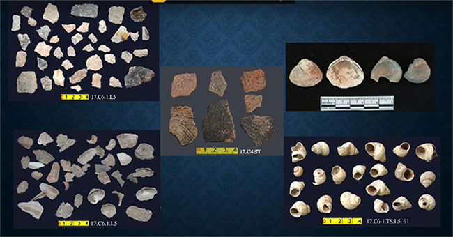 The relics in the volcanic cave have bones of prehistoric people in Dak Nong