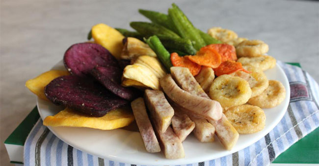 The reverse side of dried fruit