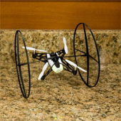 The robot moves, climbing like real spiders