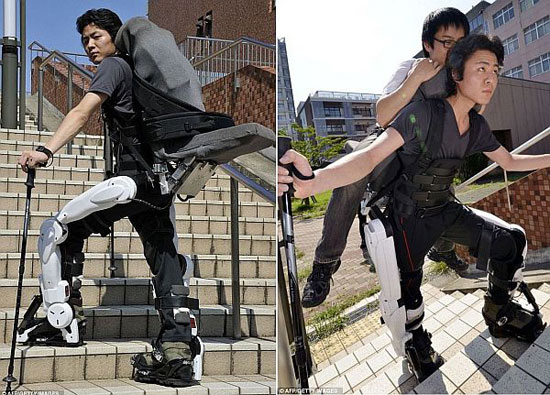 The robots' clothing helps the wearer to be ten times stronger
