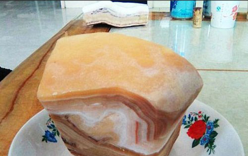 The rock resembles pork over 100 million years old