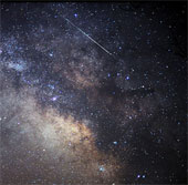 The scene of the Lyrids meteor in America