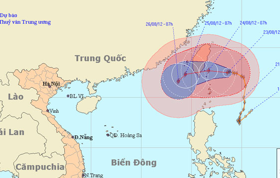 The sea was strong because of the influence of the circulation of storm Tembin