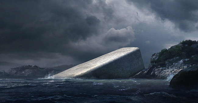The secret hidden behind the giant concrete block under the sea