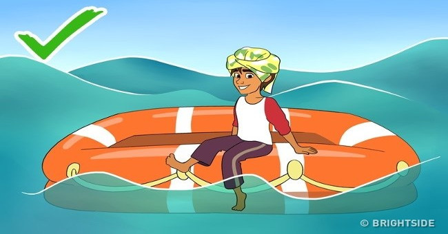 The secret should be clear when floating in the open sea