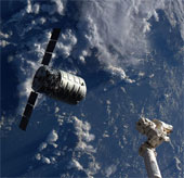 The ship Cygnus first 'docked' ISS
