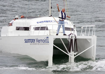 The ship is powered by the first wave in the world