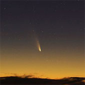 The sight of a comet in the southern hemisphere