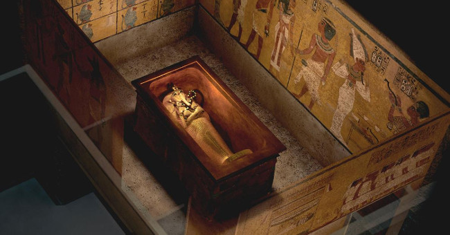 The skeptical expert went to the secret room hidden in King Tut's tomb