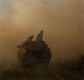 The smoke from burning forests in Sumatra threatens Malaysia