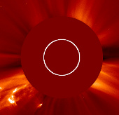 The solar wind is flying to the earth