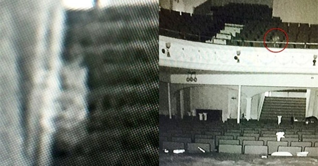 The specter of the female singer who died at the theater is clearly visible as day