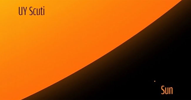 The star is nearly 2,000 times bigger than the Sun, lighter than water