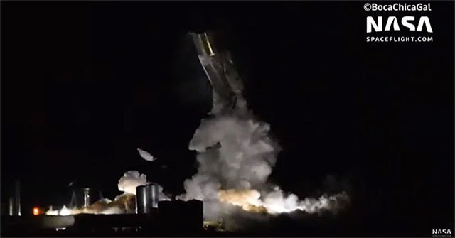 The Starship prototype exploded in the test