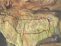 The stone painting is 12,800 years old