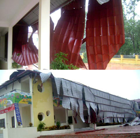 The storm reached its maximum intensity, hitting the domain directly