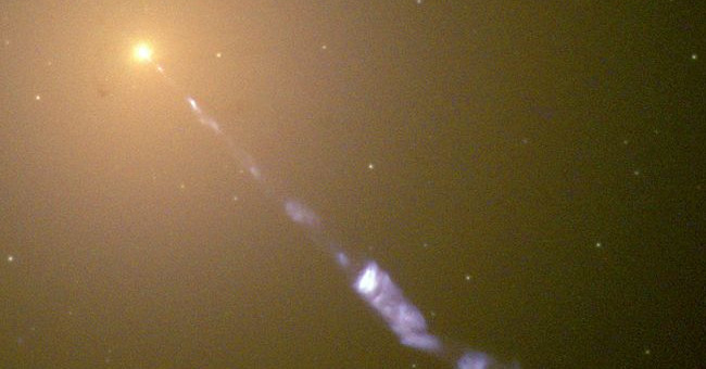 The strange energy beam moves faster than the speed of light