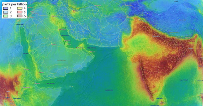 The strange Indian atmosphere seen from space, what happens?