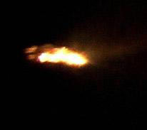The strange light glowed red in the English sky