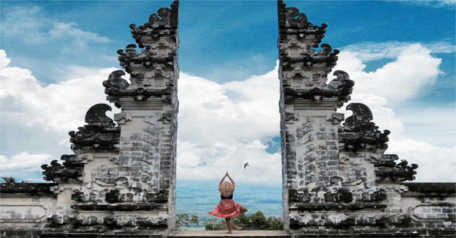 The strange place with architecture
