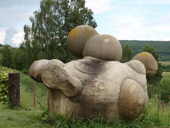 The strange stone grows like a mushroom after rain