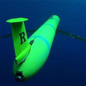 The submarine supports mapping the ocean