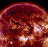 The sun is continuously