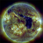 The sun ripped a huge hole