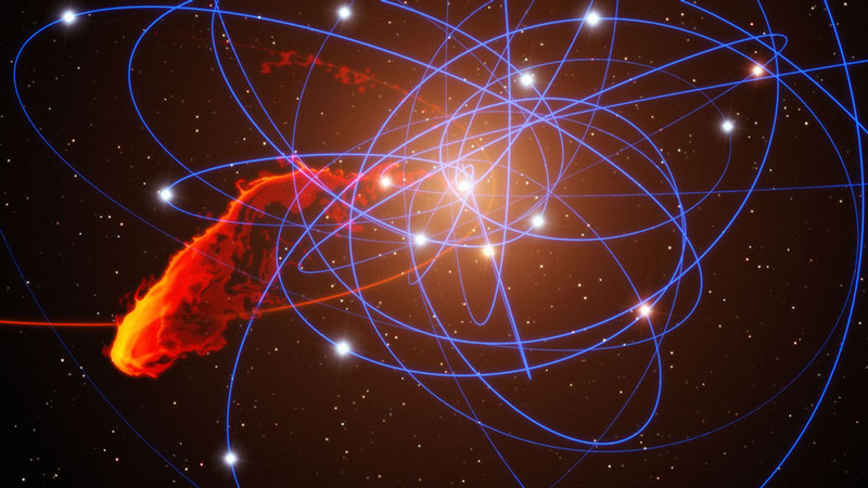 The supermassive black hole is about to swallow 3 clouds of Earth