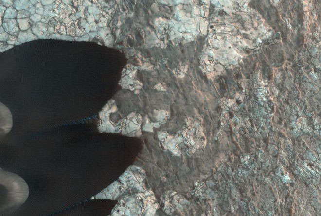 The surface of Mars is still inactive
