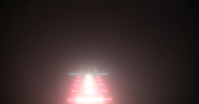The system helps pilots land when they don't see the runway